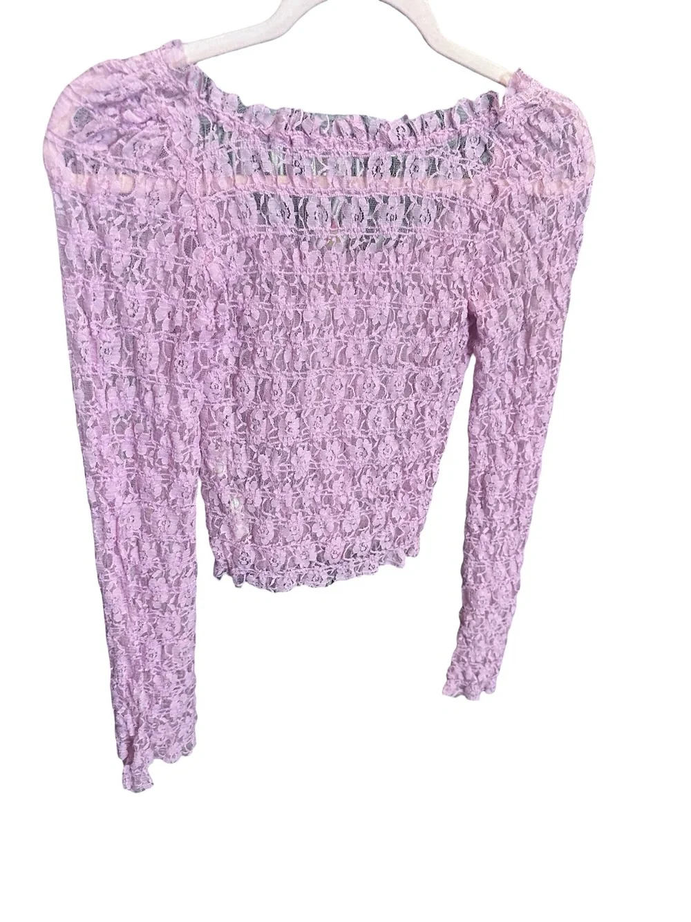 Free People Lavender Lace Top - Pink